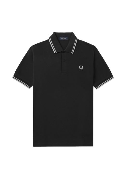 Polo uomo M3600  manica corta navy/verde FRED PERRY | M3600T73